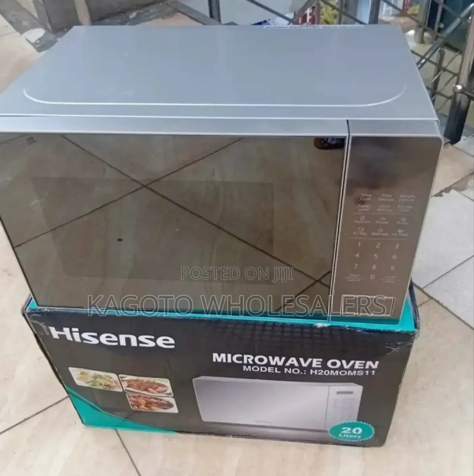 Grey Hisense Microwave
