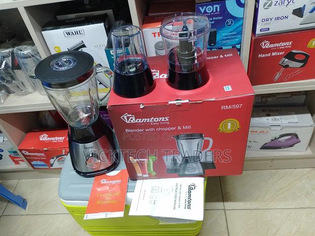 Blender!Ramtons 3 In1 Glass Jar Blender, Chopper and Miller