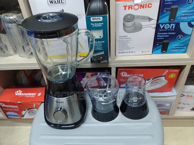Blender!Ramtons 3 In1 Glass Jar Blender, Chopper and Miller - thumbnail 3