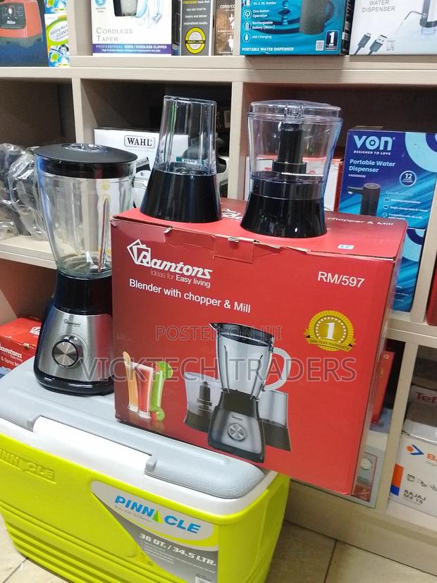 Blender!Ramtons 3 In1 Glass Jar Blender, Chopper and Miller - thumbnail 6