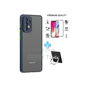 Samsung A33 5g Back Cover Case+Scr Protector+Ring.