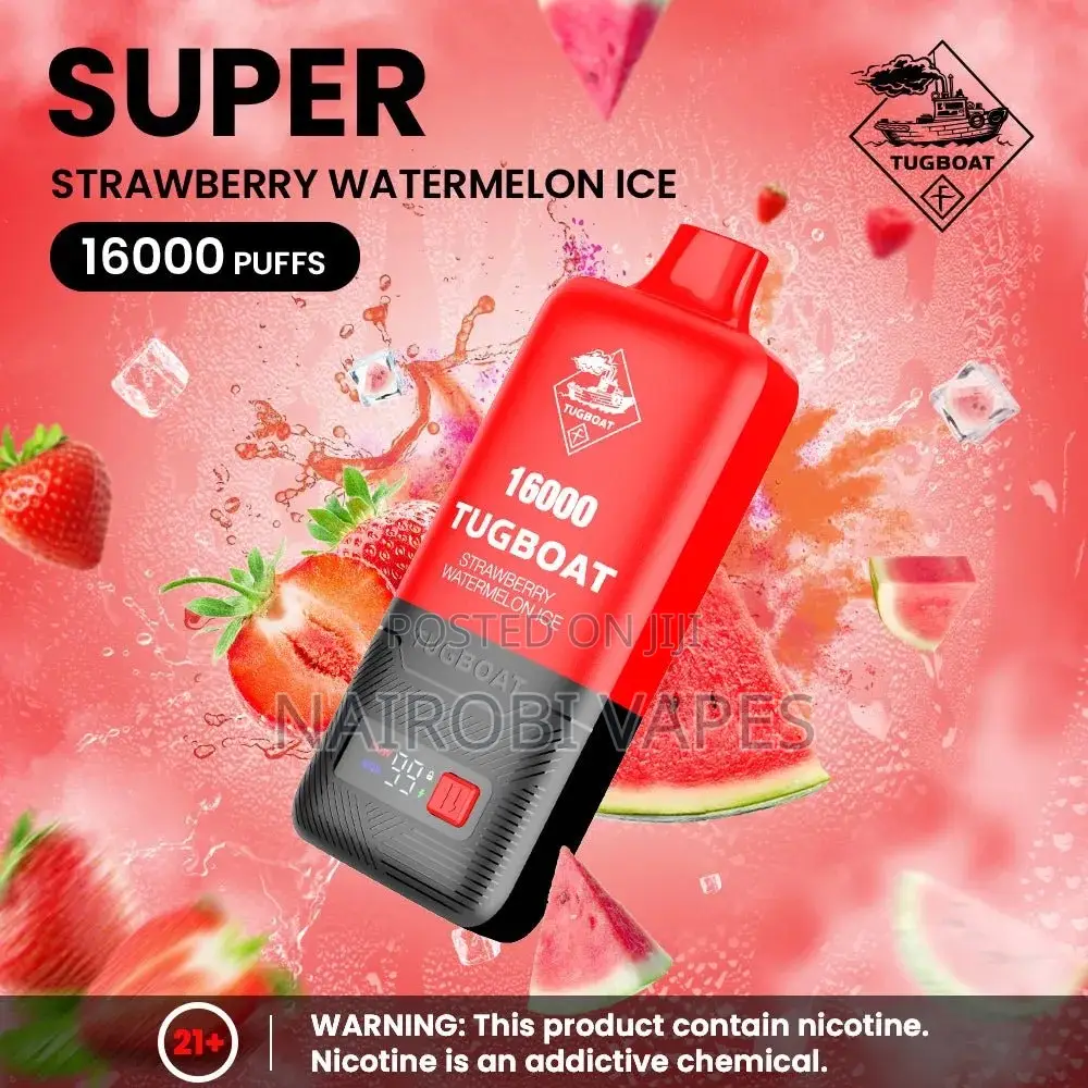 Tugboat 16,000 Puffs Rechargeable Disposable Vape in Imara Daima