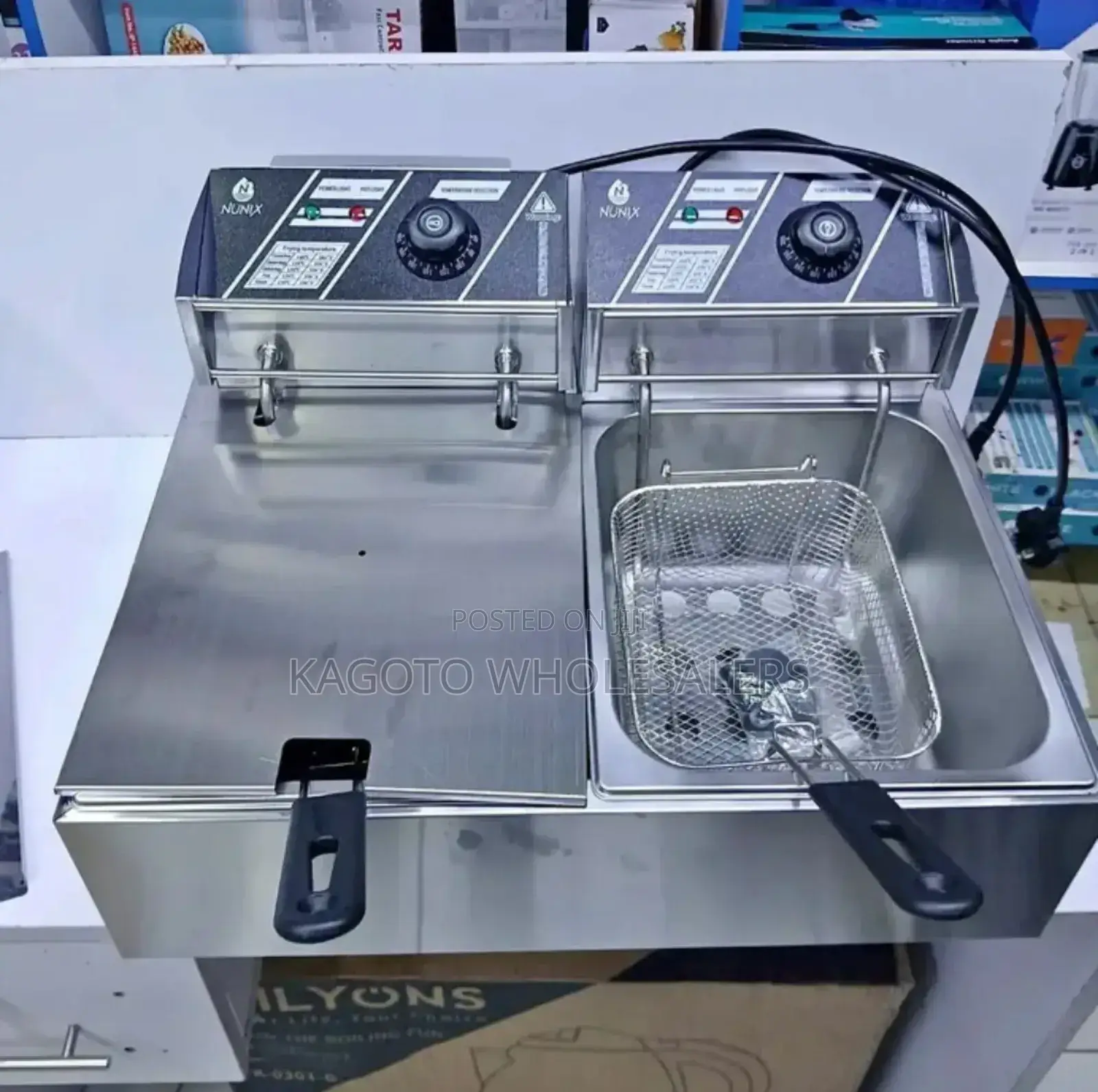 Stainless Steel Double Deepfrier