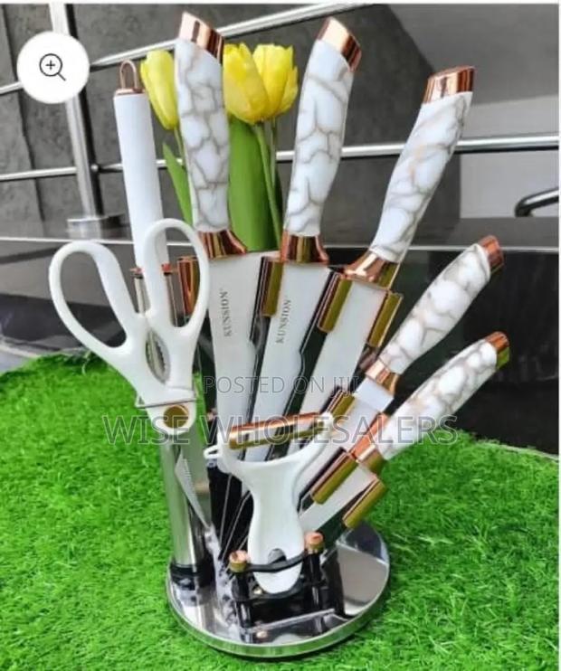 White Marble Knives Set - main view