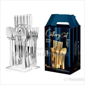 24 PCS Cutlery Set - Silver Colour