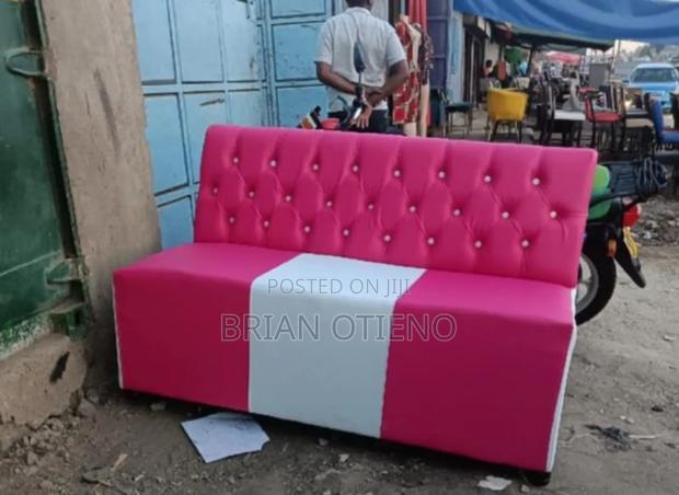 : White/ Pink Weighting Bench With Lining - main view