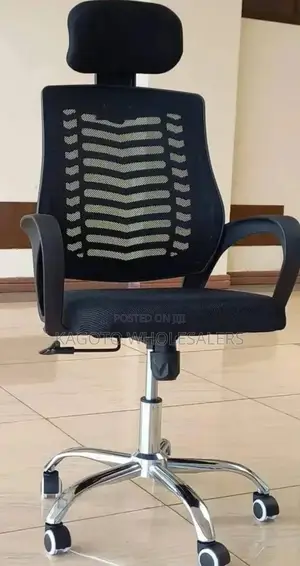 Black Office Chair With Headrest