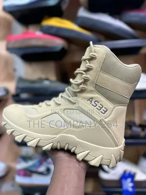 Quality Hiking Outdoor Military As33 Leather High Boot Shoes