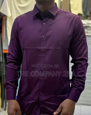 Quality Cotton Long Sleeved Plain Collar Official Shirts