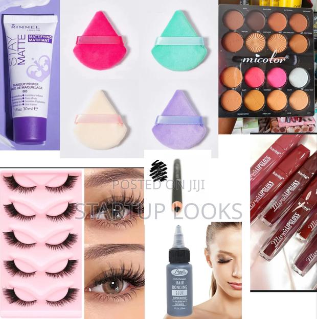 Makeup Kit Set-3pcs Lipstick, Contour, Primer, Eyelashes,