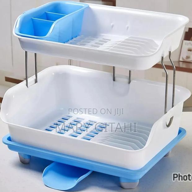 Two Layers Dish Rack With Drainer