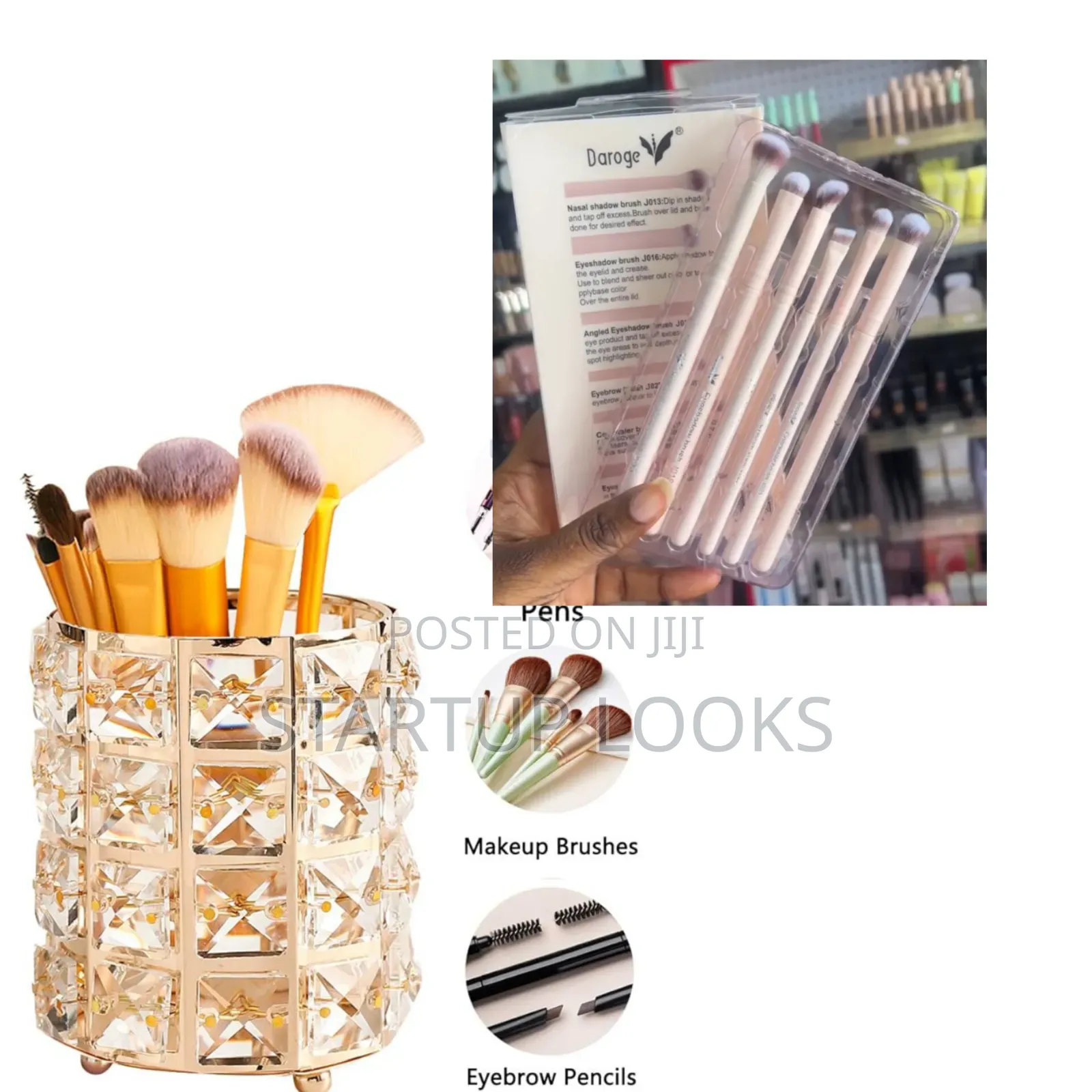 Makeup Brushes Organizer + Free Eyeshadow Brushes