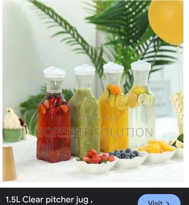 Carafe Pitcher Clear Bottle - thumbnail 2