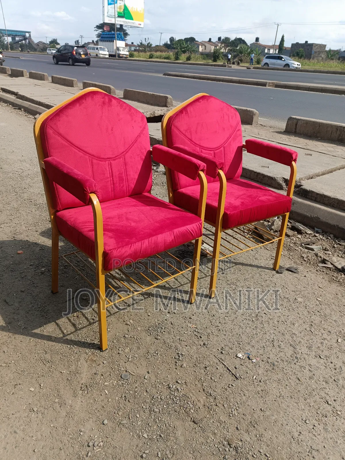 Red Church Seats, Without Logo 