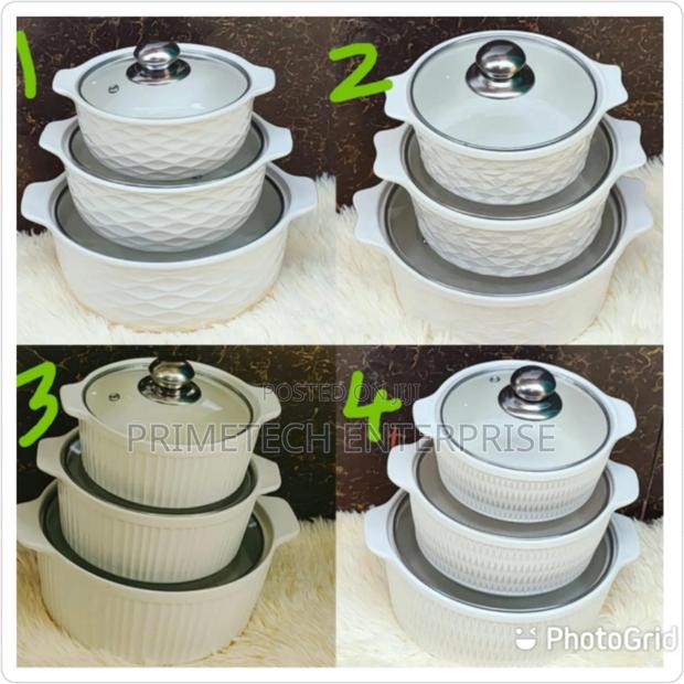 3pcs Ceramic Soup Pots - main view