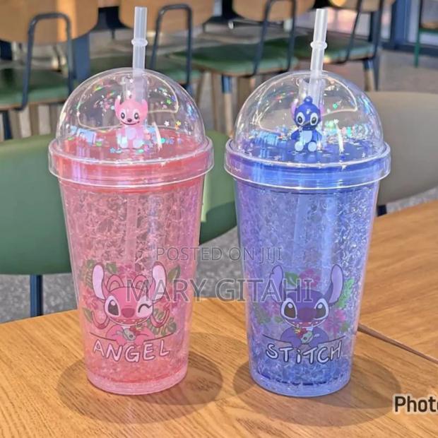 Stitch Straw Frosted Cups