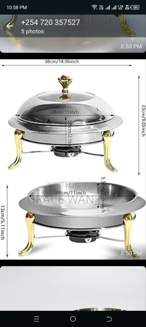 *Stainless Steel 28cm Furnace Chafing Dish Food Warmer