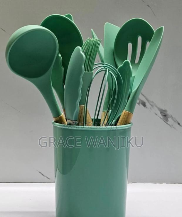 *11pc Nonstick Silicon Cooking/Serving Spoon Set - thumbnail 2