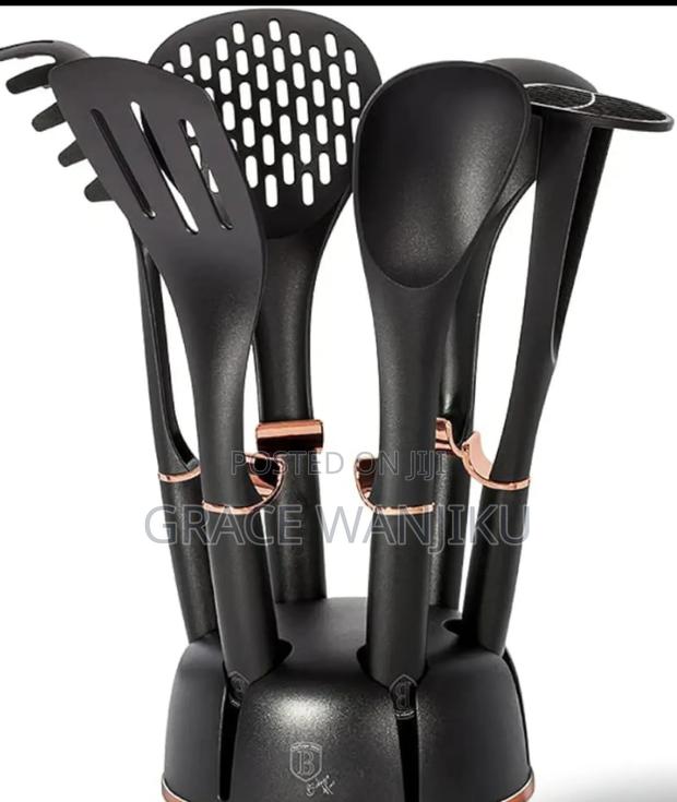 *Haus Roland Rotating Stand 7pc Silicone Kitchen Utensil