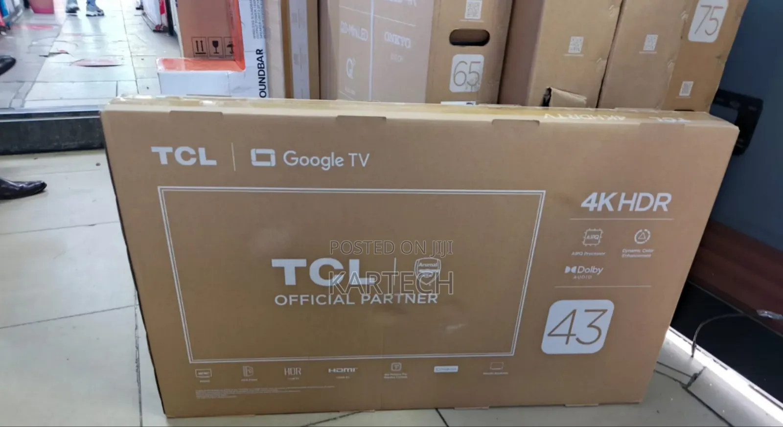 TCL 43 Inch HDR Smart Google Tv With Bluetooth, Netflix