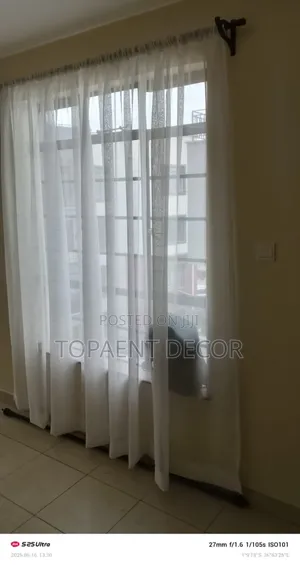 Hook Sheer Beta Plain White Window Sheers
