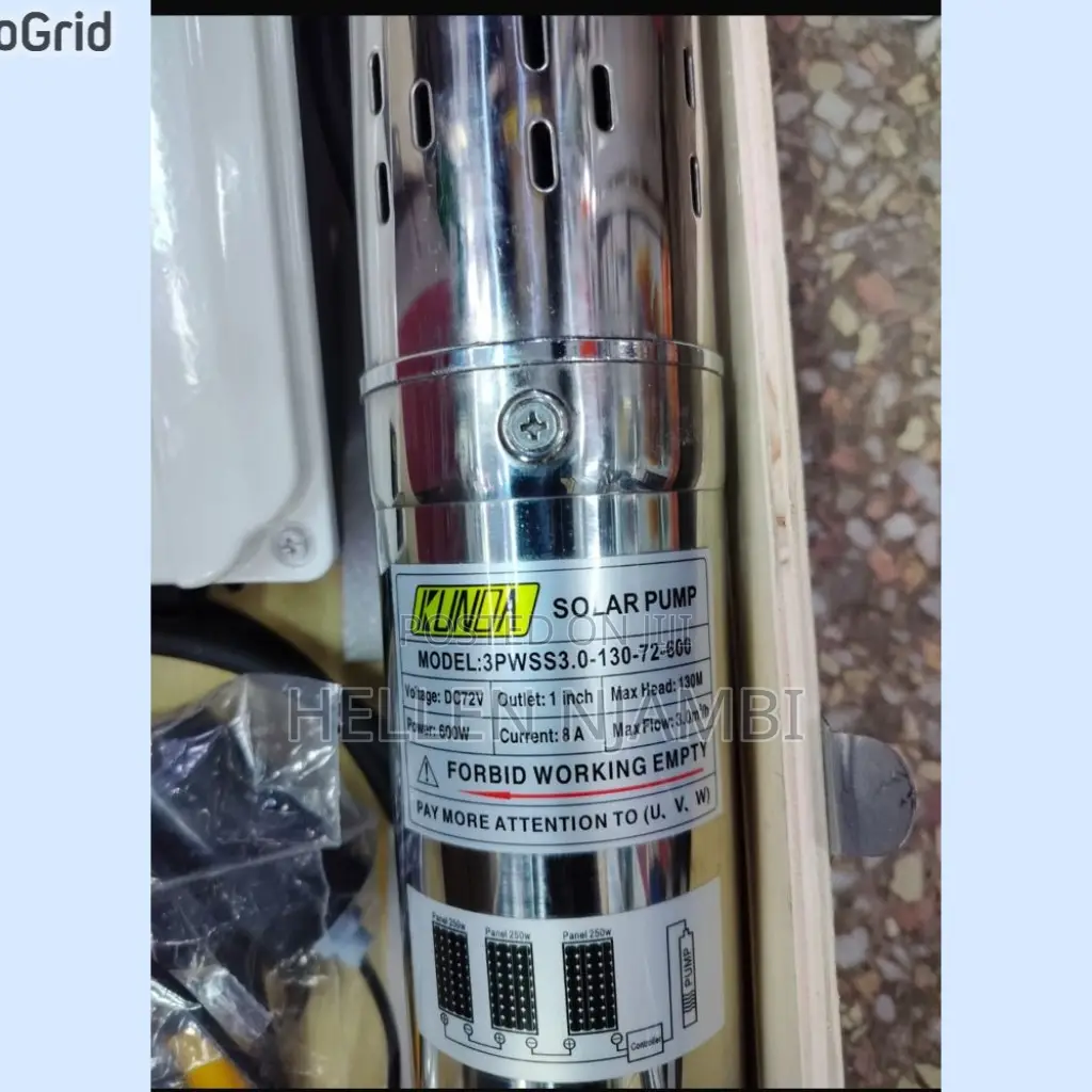 Kunda 130m Solar Submersible Pump- Using 600w Solar Panel