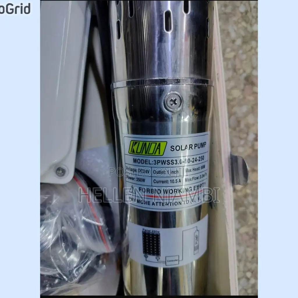 Kunda 250w 80m Head Solar Pump With Control Box