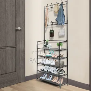 2-in-1shoerack With Hanger Stylish Space-Saving Organizer
