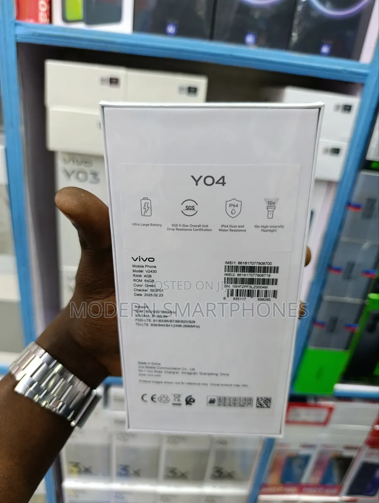 New Vivo Y04 64 GB Black