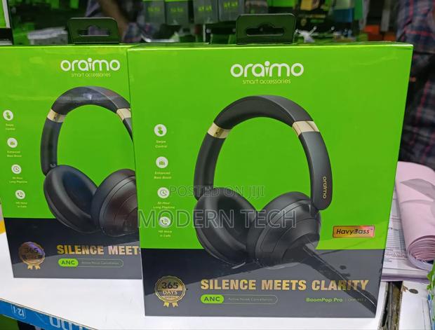 Oraimo Boompop Pro Anc Over-Ear Headphones Colour Black