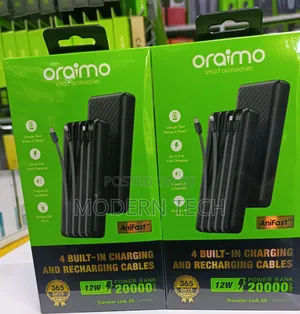Oraimo Traveler Link 20 20000mah 12w Power Bank