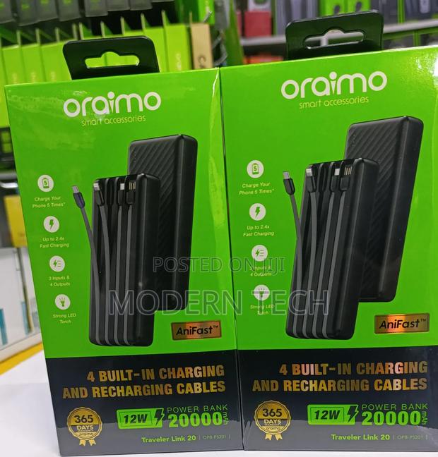 Oraimo Traveler Link 20 20000mah 12w Power Bank
