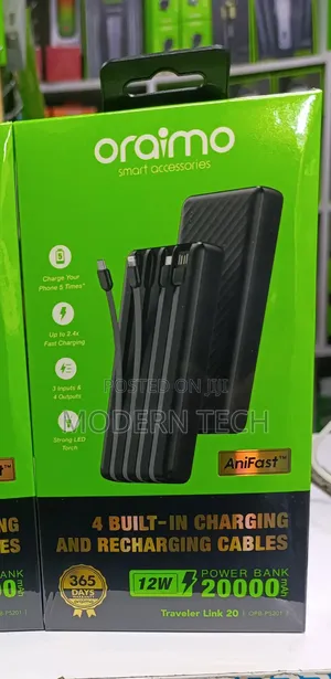 Oraimo Traveler Link 20 20000mah 12w Power Bank