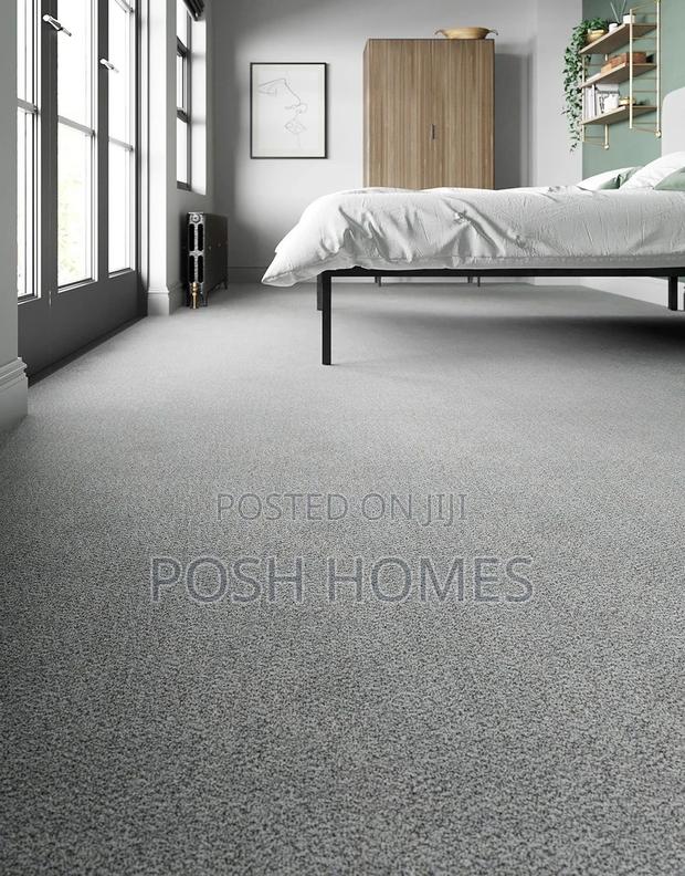 Grey Loop Pile Carpet 4mm Low Maintenance - main view