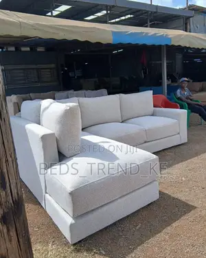 Cream White 6 Seater L Seat