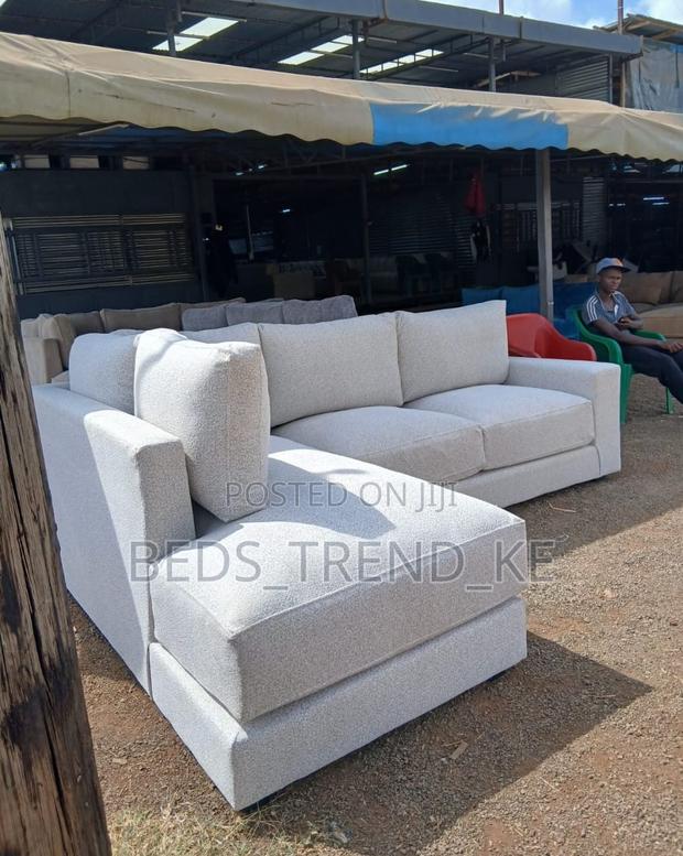Cream White 6 Seater L Seat