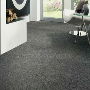 Dark Grey Loop Pile Carpet - 4mm Delta Design for Office