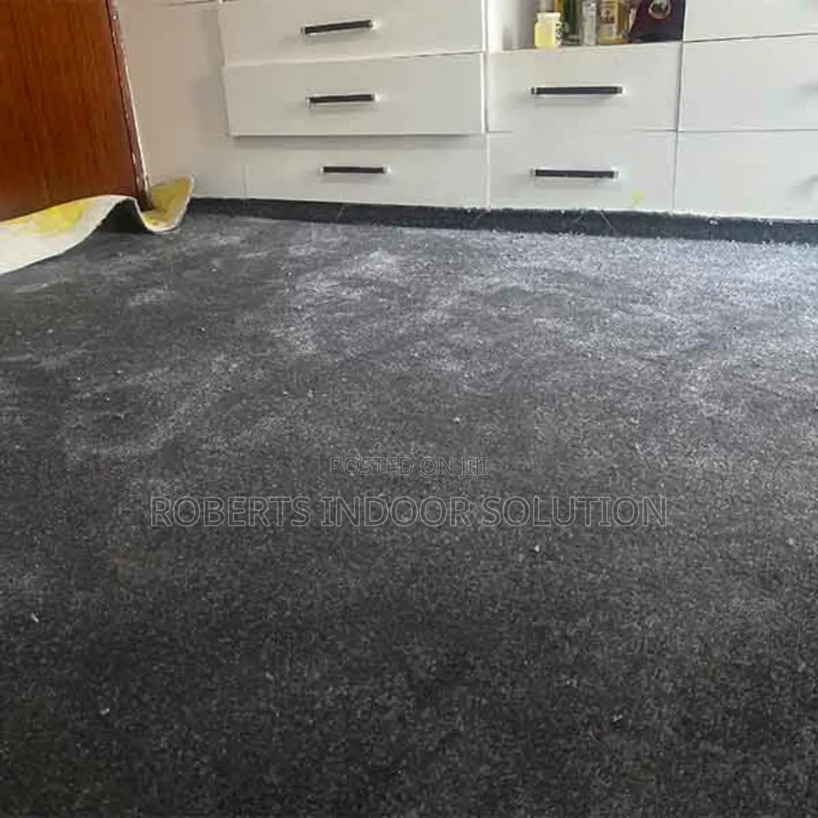 Dark Grey Loop Pile Carpet - 4mm Delta Design for Office