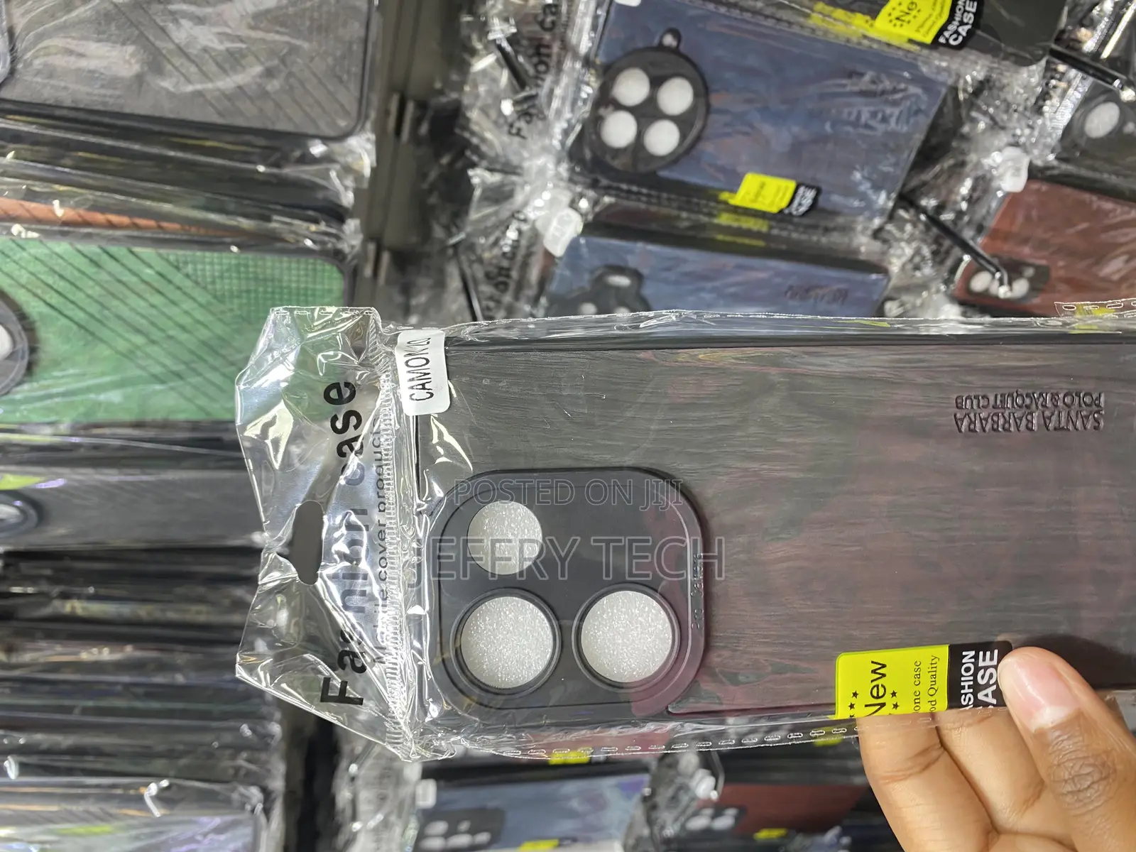 Polky Tecno Camon 20 Leather Case With Silicone Bumper