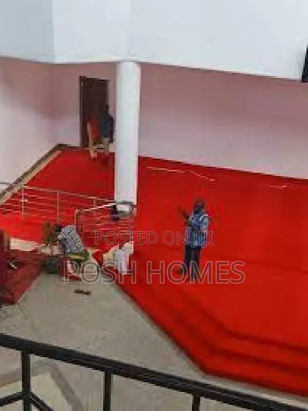 Red Delta Loop Pile Wall to Wall Carpets