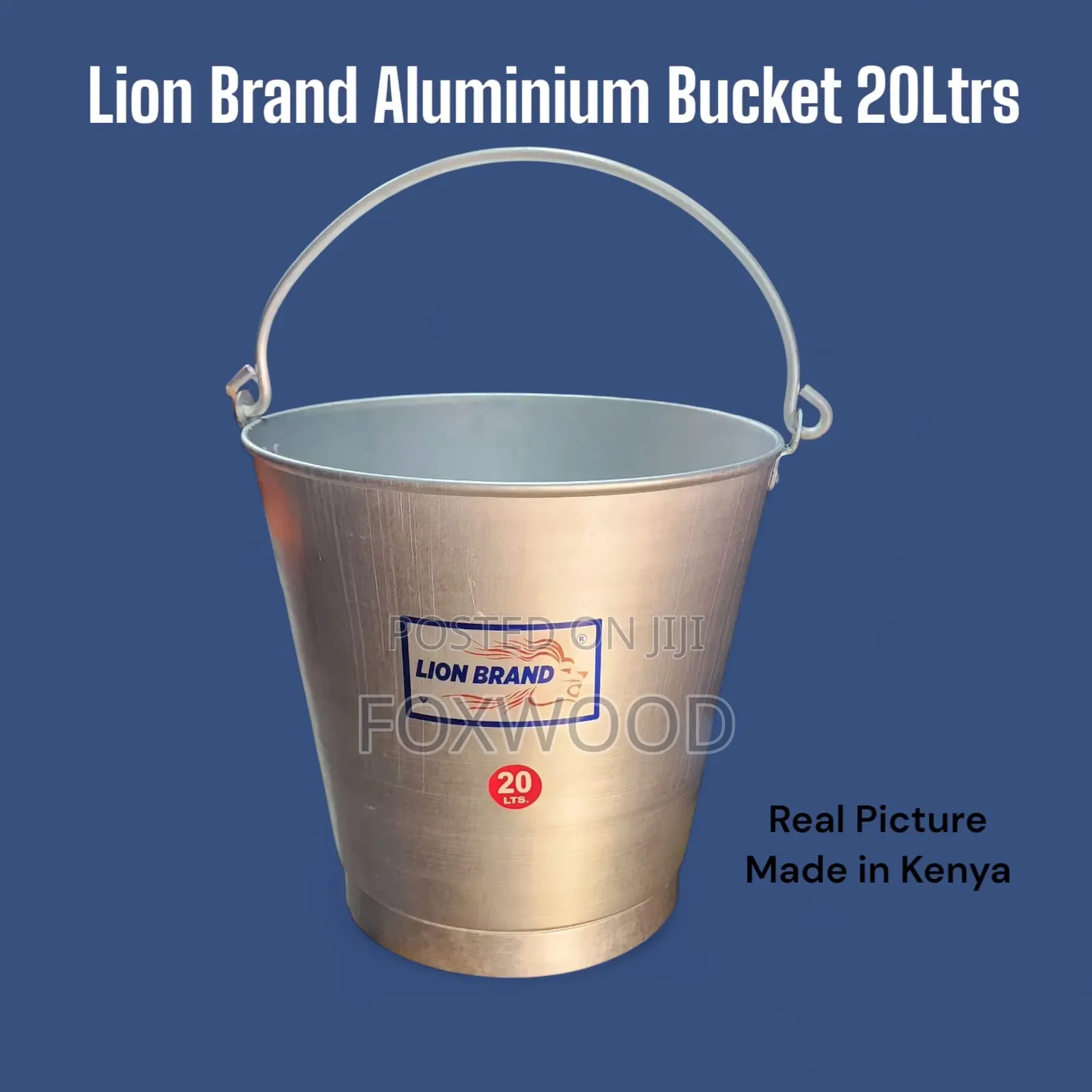 Lion Brand Aluminum Milk Bucket.