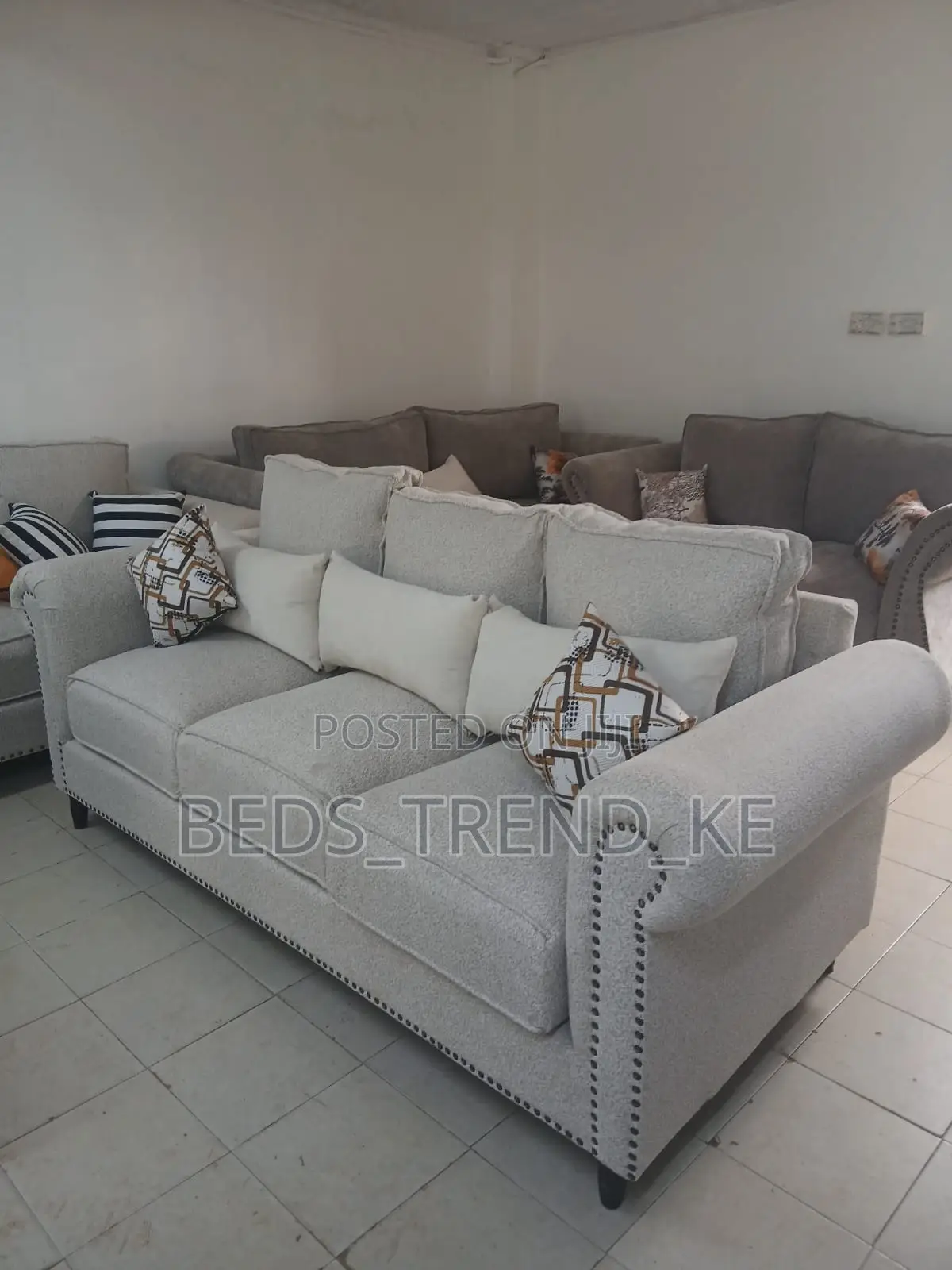 Gray 3 Seater Butterfly Seat