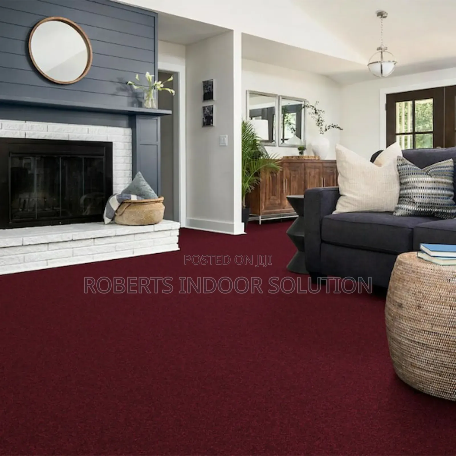 Maroon Delta Carpet - Wall-to-Wall Look for Your Space