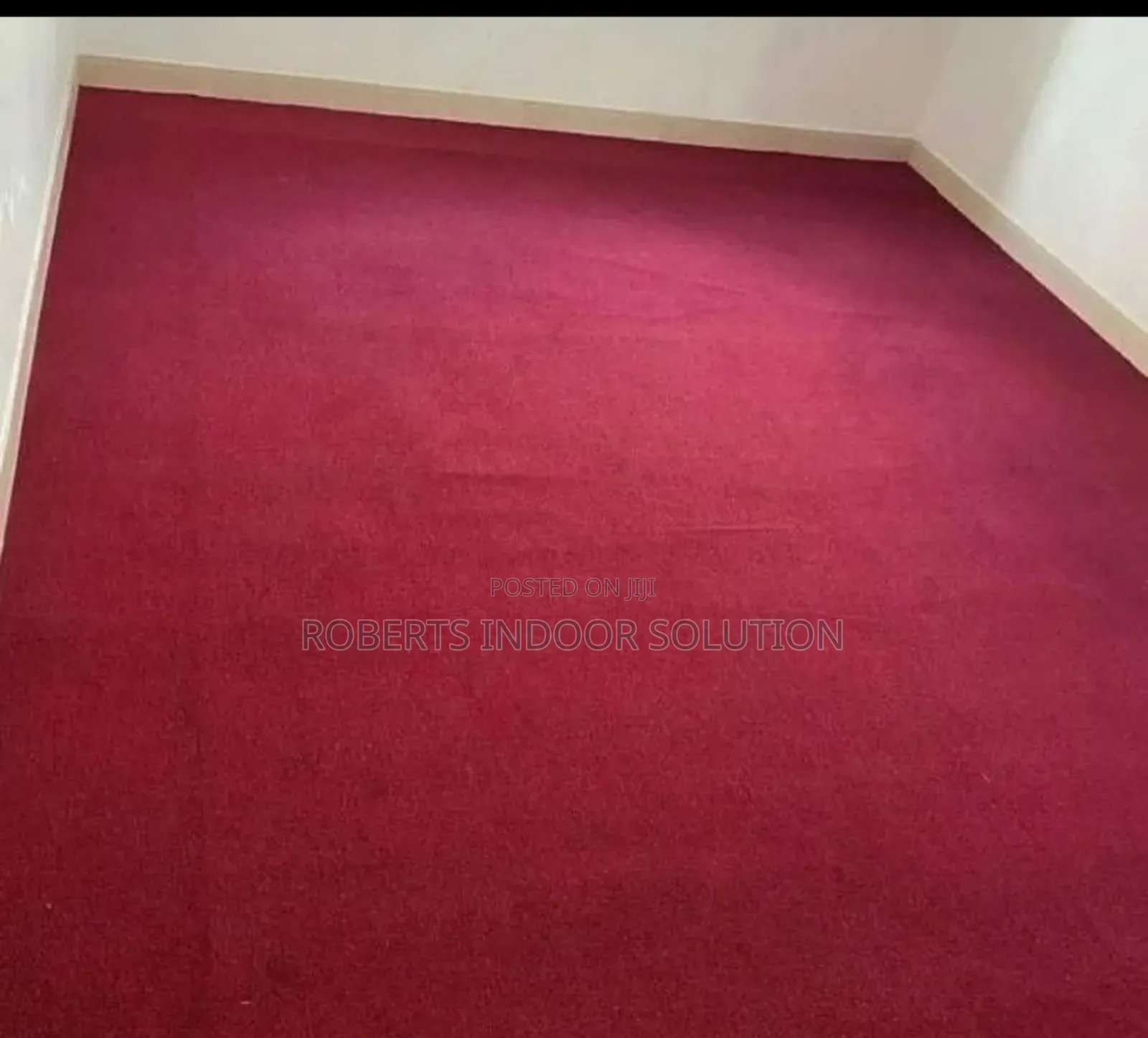 Maroon Loop Pile Carpet - 4mm Delta Design for Home Office
