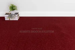 Maroon Loop Pile Carpet - 4mm Delta Design for Home Office