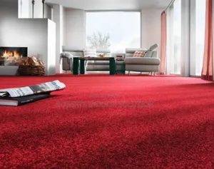 Maroon Loop Pile Carpet - 4mm Delta Design for Home Office
