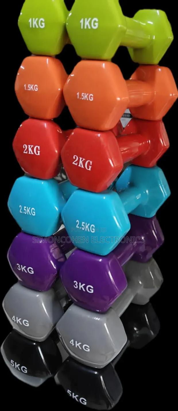 1kg Coated Dumbbells - main view