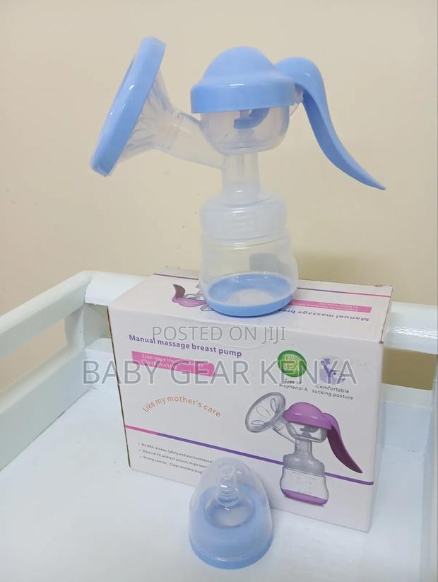 Blue Manual Breast Pump - main view