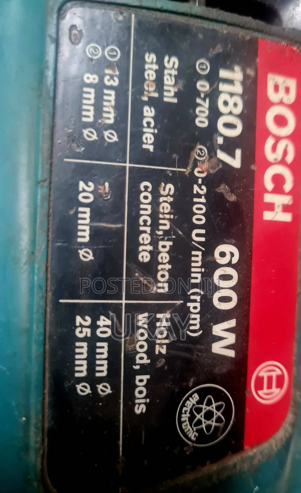 Bosch 1180.7 Hammer Drill.