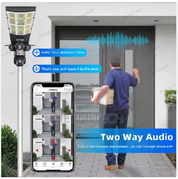 3 Lens Outdoor Wireless Solar Surveil Camera V380 Pro